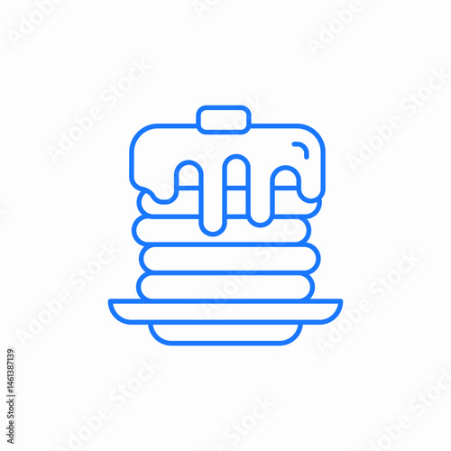 pancakes syrop icon sign vector