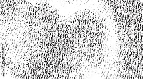 A dense textured of white dots spreads across a dark background.