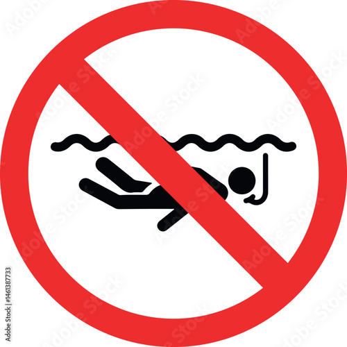 no snorkeling allowed sign