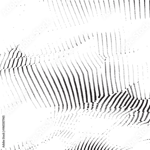 Abstract white and black lines create a dynamic undulating