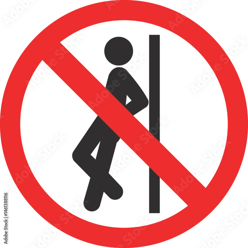 no leaning sign