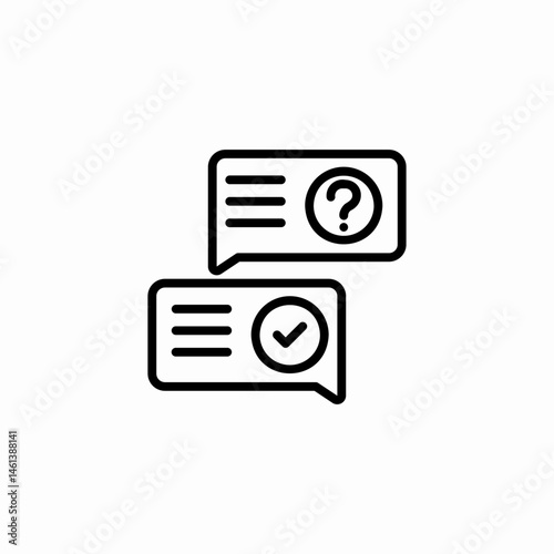 question answer icon sign vector