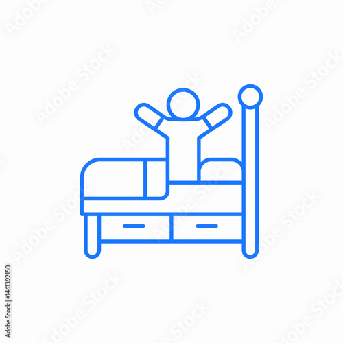 waiking up icon sign vector