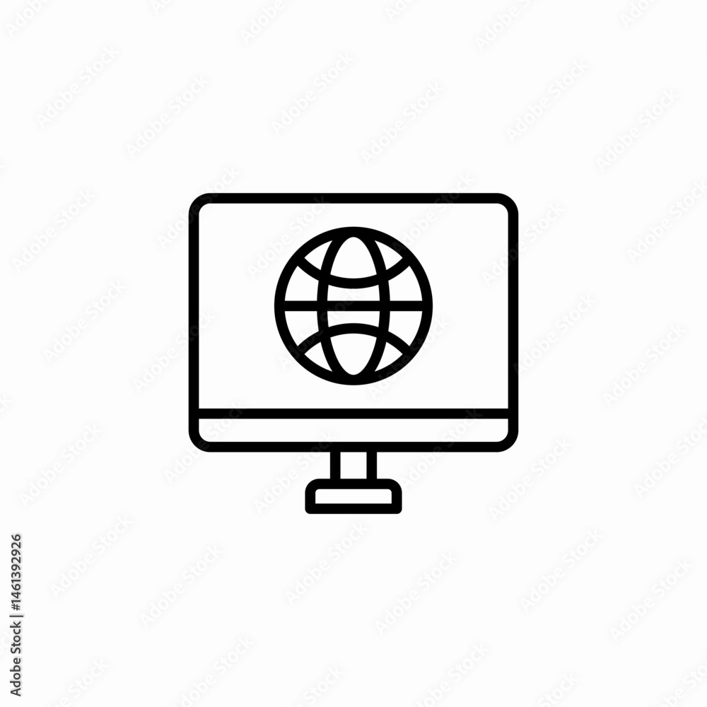 web global icon sign vector