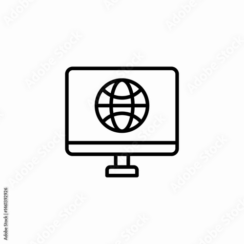 web global icon sign vector
