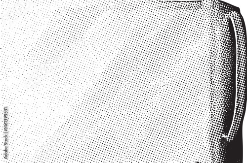 A textured monochrome close-up of a ceramic jar.