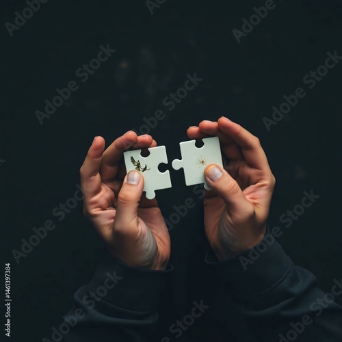 Connecting the Disparate A Conceptual Image of Two Puzzle Pieces