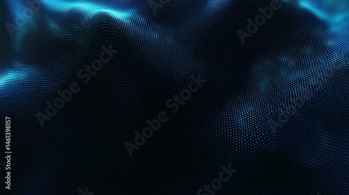 Abstract Digital Waveform with Blue Lighting