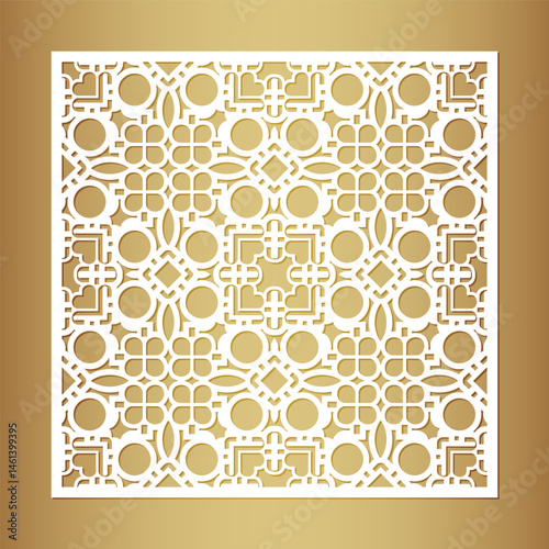 seamless die cut decorative pattern template