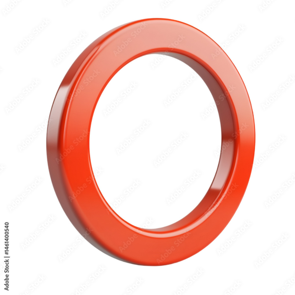 Red Circle 3D Render Abstract Shape Design, Red Circle 3D Render Abstract Shape Design,