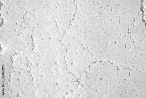 Obraz na płótnie Intricate patterns of hexagonal structures in white surface texture w salonie