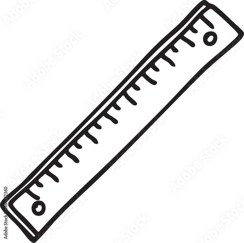 A simple ruler extends horizontally across a white background.