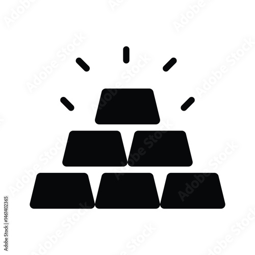Grab this easy to use glyph icon of gold bars
