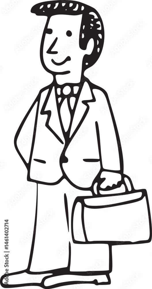 A man stands confidently holding a briefcase. A man stands confidently holding a briefcase.