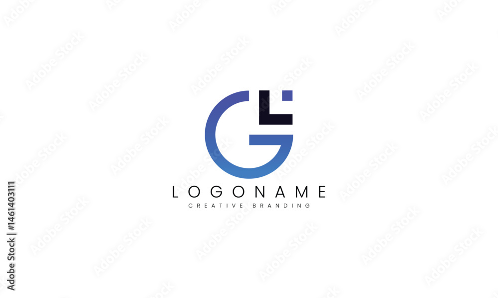 Minimalist GL Logo for Branding and Identity. Minimalist GL Logo for Branding and Identity.