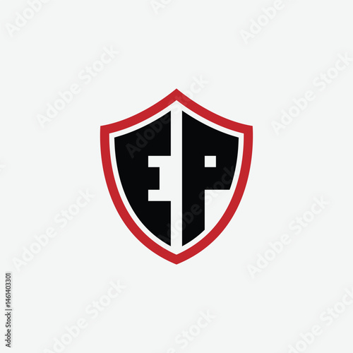634 shield logo shape letter alphabet educational learning E P