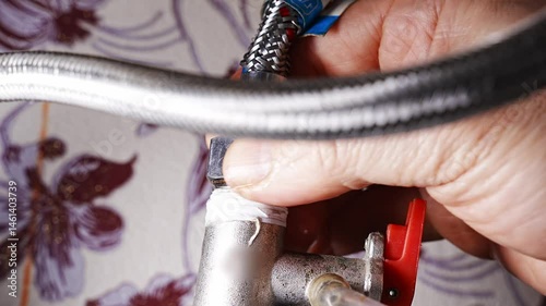 Plumbing work to fix pipe leaks and install hose for water purification filter