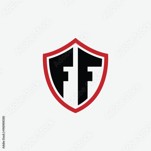 645 shield logo shape letter alphabet educational learning F f