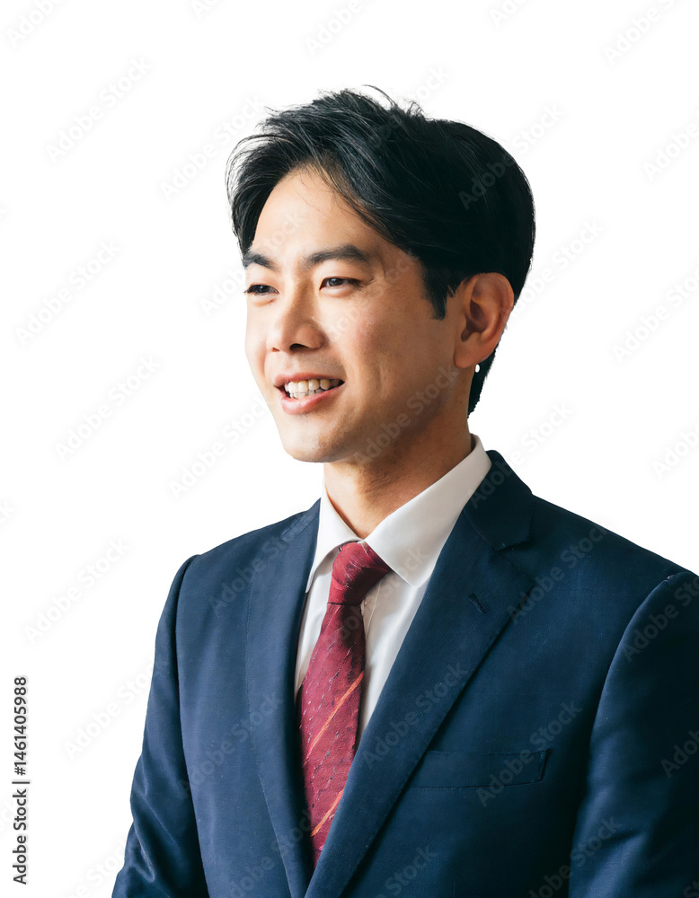 Portrait of only one Man. White Background. Portrait of only one Man. White Background.