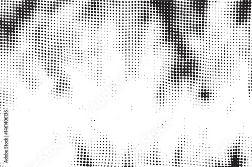 A grayscale portrait reveals a textured face through a dense of dots.