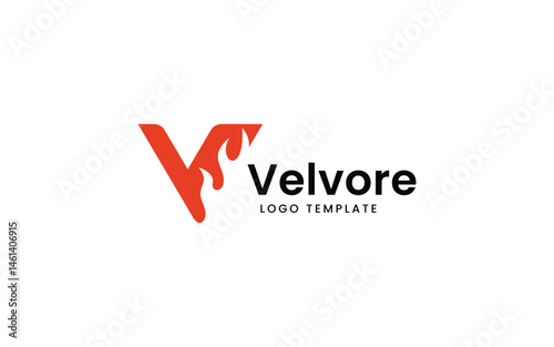 Flaming V Monogram Logo for Energy or Power Brand