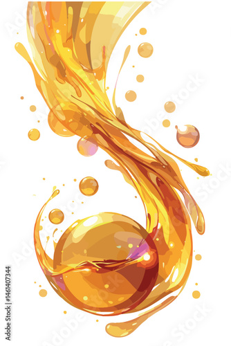 orange juice splash isolated