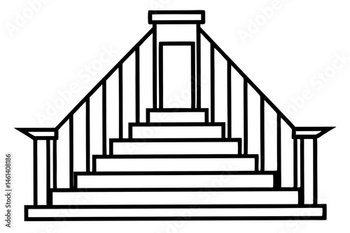 staircase  silhouette vector illustration