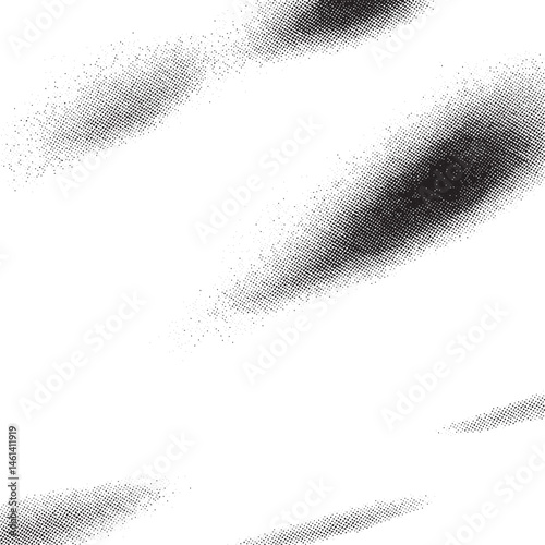 A grayscale abstract of overlapping textured shapes creates a dynamic and intriguing visual.