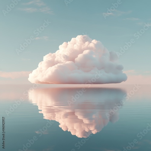 The Pastel Dreamscape Clouds and Water Reflection background is notable for its calming and serene effects, achieved through the combination of soft, blue, and pink elements, creating an aesthetic