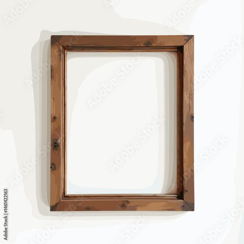 vintage wooden frame wall decor empty space