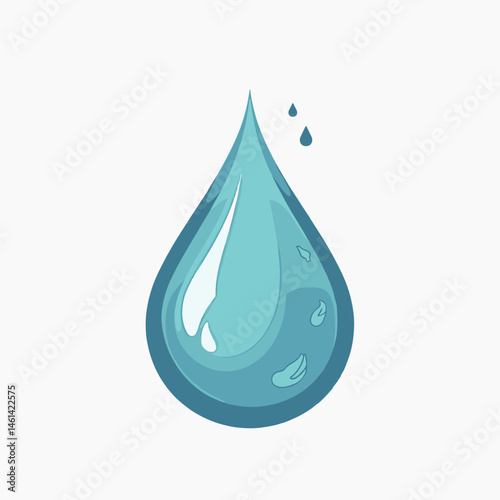 vibrant blue water drop illustration
