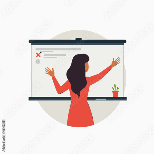 presentation expert explaining concepts with whiteboard