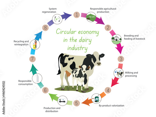 Circular economy in the dairy industry, from farm to recycling