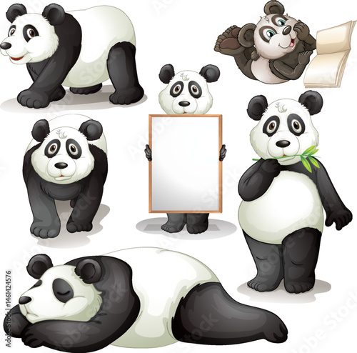 cute animals cartoon set on white background vector icon logo character premium illustration