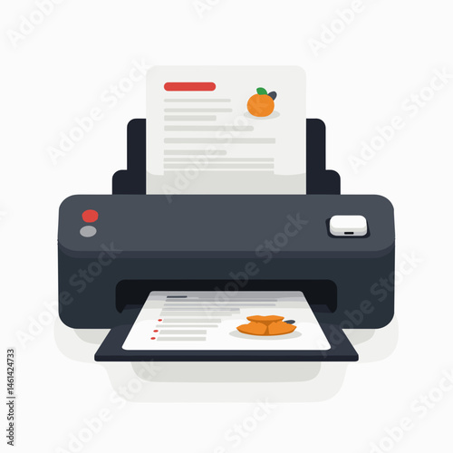 digital printer printing colorful documents