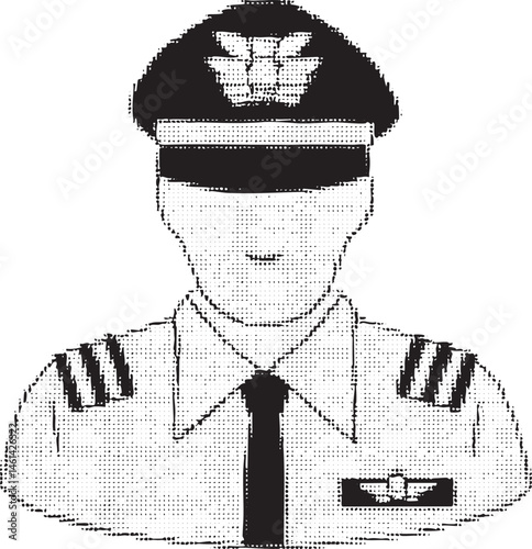 A man in a 's uniform wears a peaked cap and insignia.