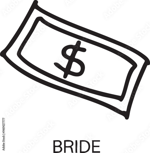 A black dollar bill with a '$' symbol is displayed.