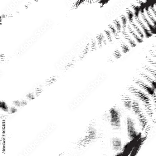 A stark black and white abstract of intersecting lines creates a dynamic textured surface.