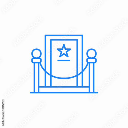 movie star entrance icon sign vector