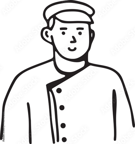 A smiling man wearing a chef's hat and uniform.