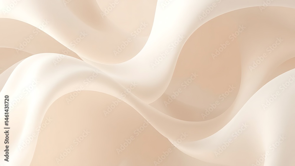 Obraz premium アイボリー色のオーガンジーが描く優美なウェーブ