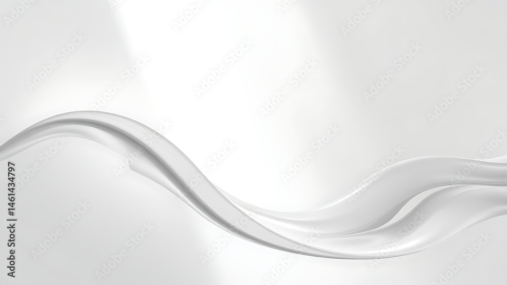 Obraz premium 白銀の液体アートと光の反射