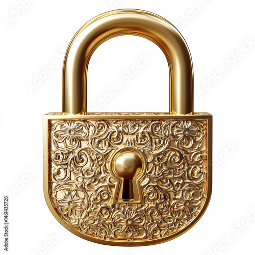 Ornate gold lock