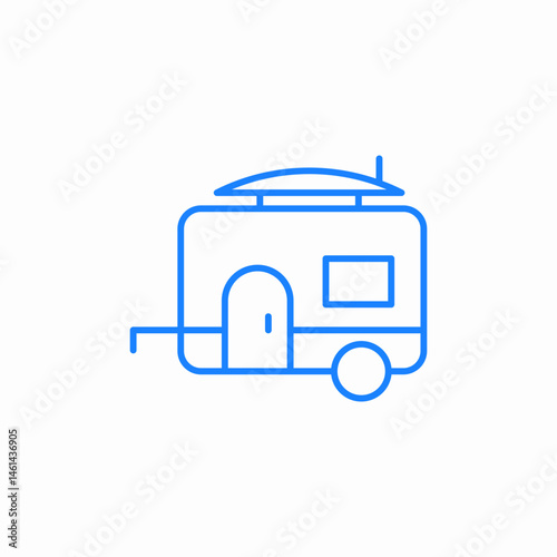 travel trailer door icon sign vector