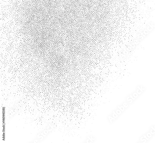 A dense scattering of small white dots covers a diagonal expanse.