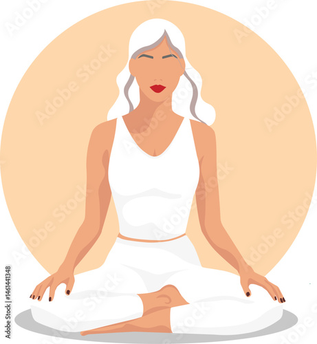 woman doing yoga exercises