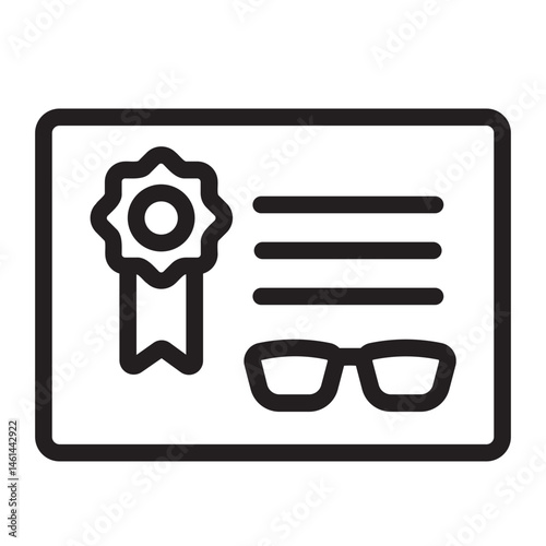 certificate line icon