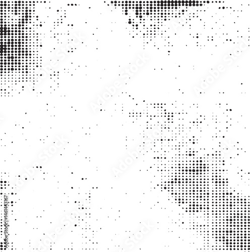 Dense array of small black dots creates an abstract textured surface.