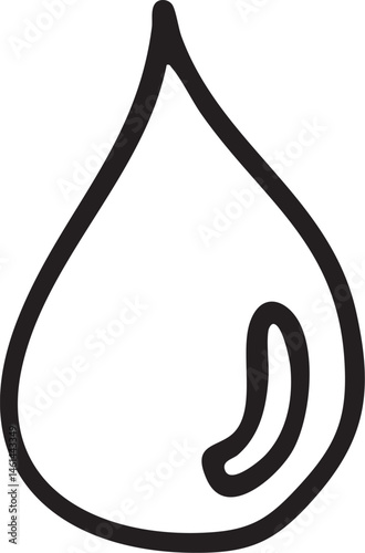 A single stylized droplet gracefully hangs suspended in mid-air.