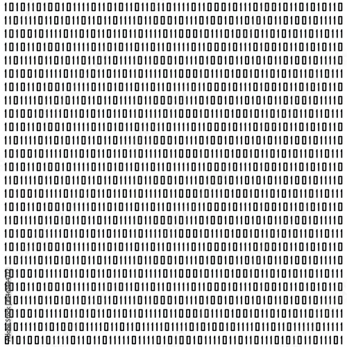 Digital binary code background. Matrix style program. Random falling numbers.
